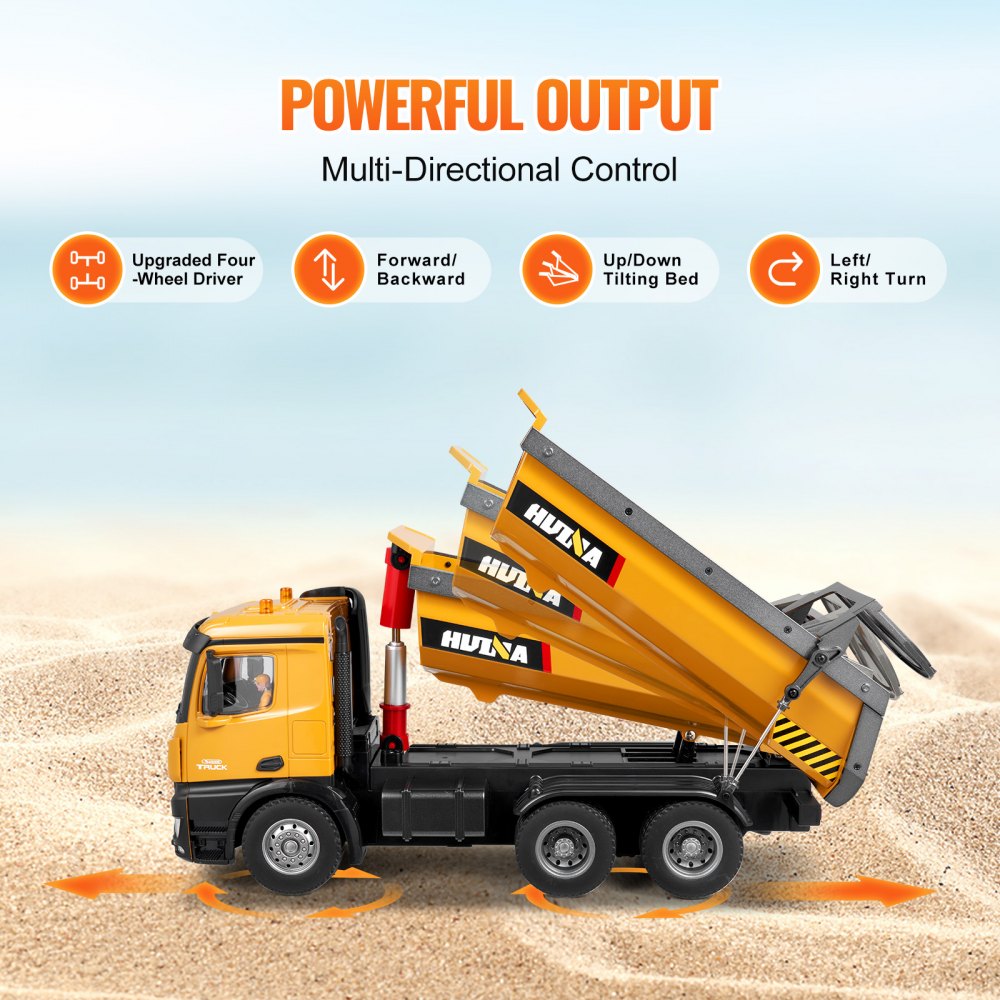 1573 - 1:14 Scale Remote Control Dump Truck with Sound & Lights