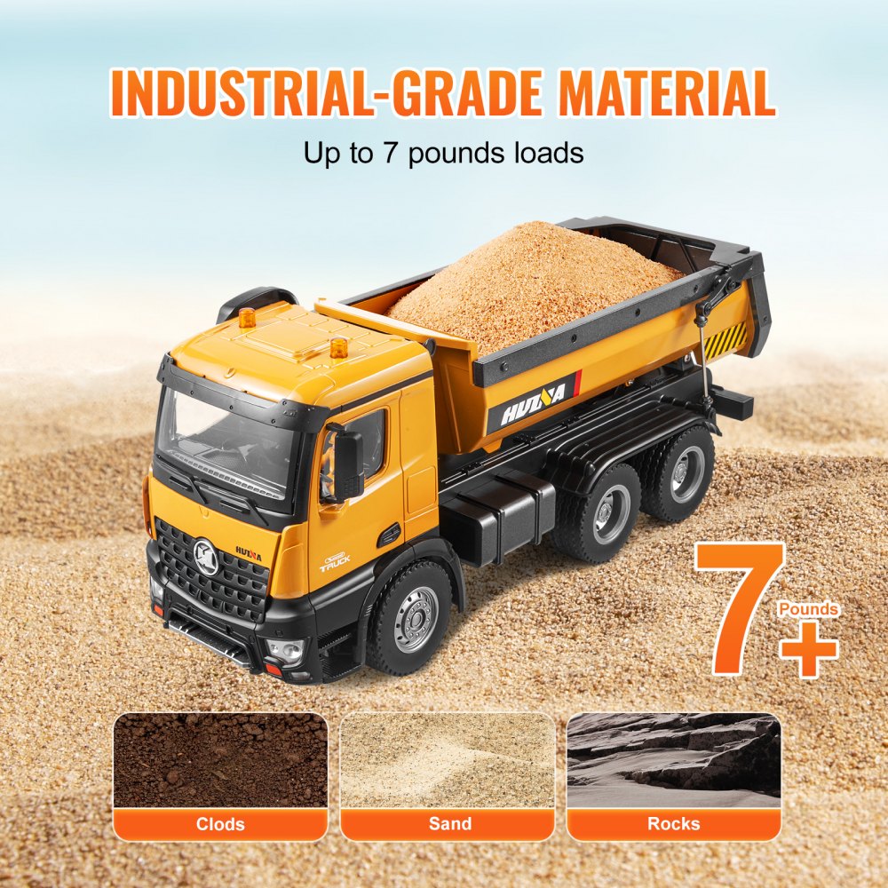 1573 - 1:14 Scale Remote Control Dump Truck with Sound & Lights