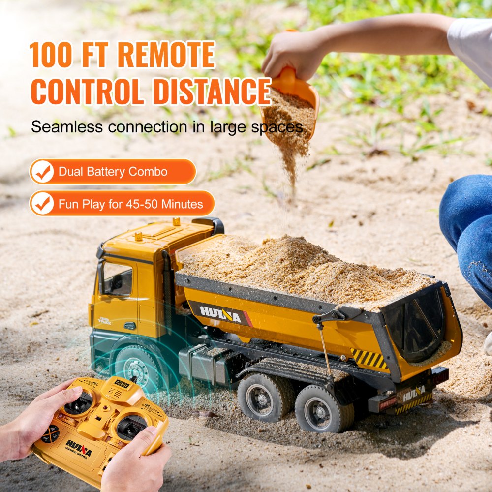 1573 - 1:14 Scale Remote Control Dump Truck with Sound & Lights