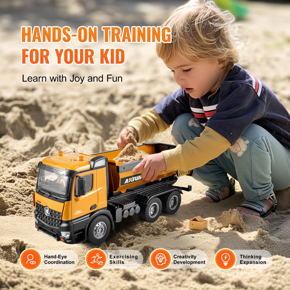 1573 - 1:14 Scale Remote Control Dump Truck with Sound & Lights