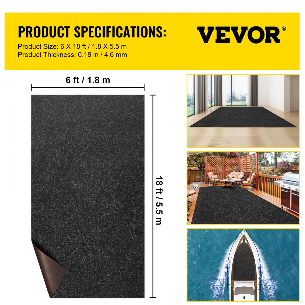 VV-MCCB-1.85.5 - 0.17" Pile Polyester Marine Carpet, Waterproof & Durable