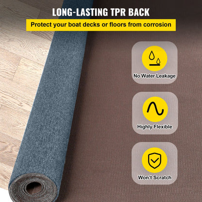 VV-JJXWDT-1.87 - 6ft Gray Marine Carpet for Boats & Homes