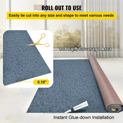 VV-JJXWDT-1.87 - 6ft Gray Marine Carpet for Boats & Homes