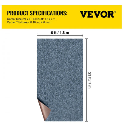VV-JJXWDT-1.87 - 6ft Gray Marine Carpet for Boats & Homes