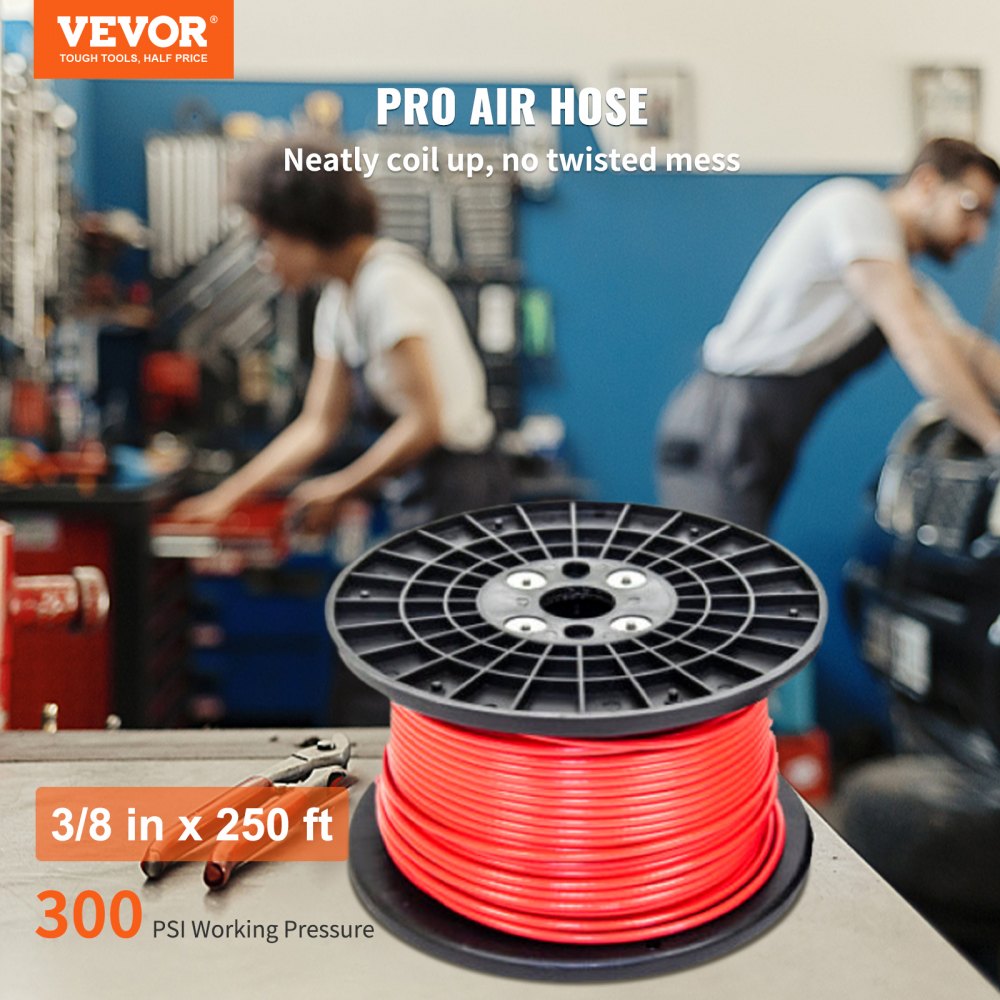 010281644010 - 250' Retractable Air Hose Reel with Extreme Flexibility
