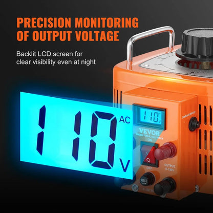 TDGC2-3000VA - 3000VA Auto Voltage Transformer, 10.6" x 8.1" x 7.5"