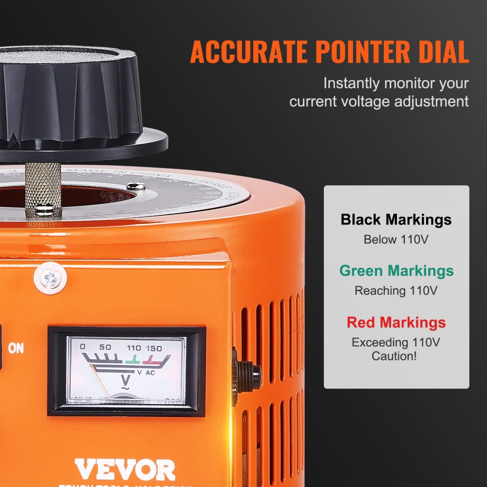 TDGC2-1000VA - 1000VA Variable Transformer 110V Input, 0-130V Output