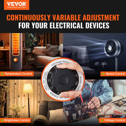 TDGC2-500VA - Adjustable 500VA Voltage Transformer for Home & Industry