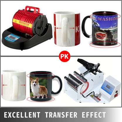 010480997205 - VEVOR 1300W Mug Heat Press with Ceramic Plate & Accessories