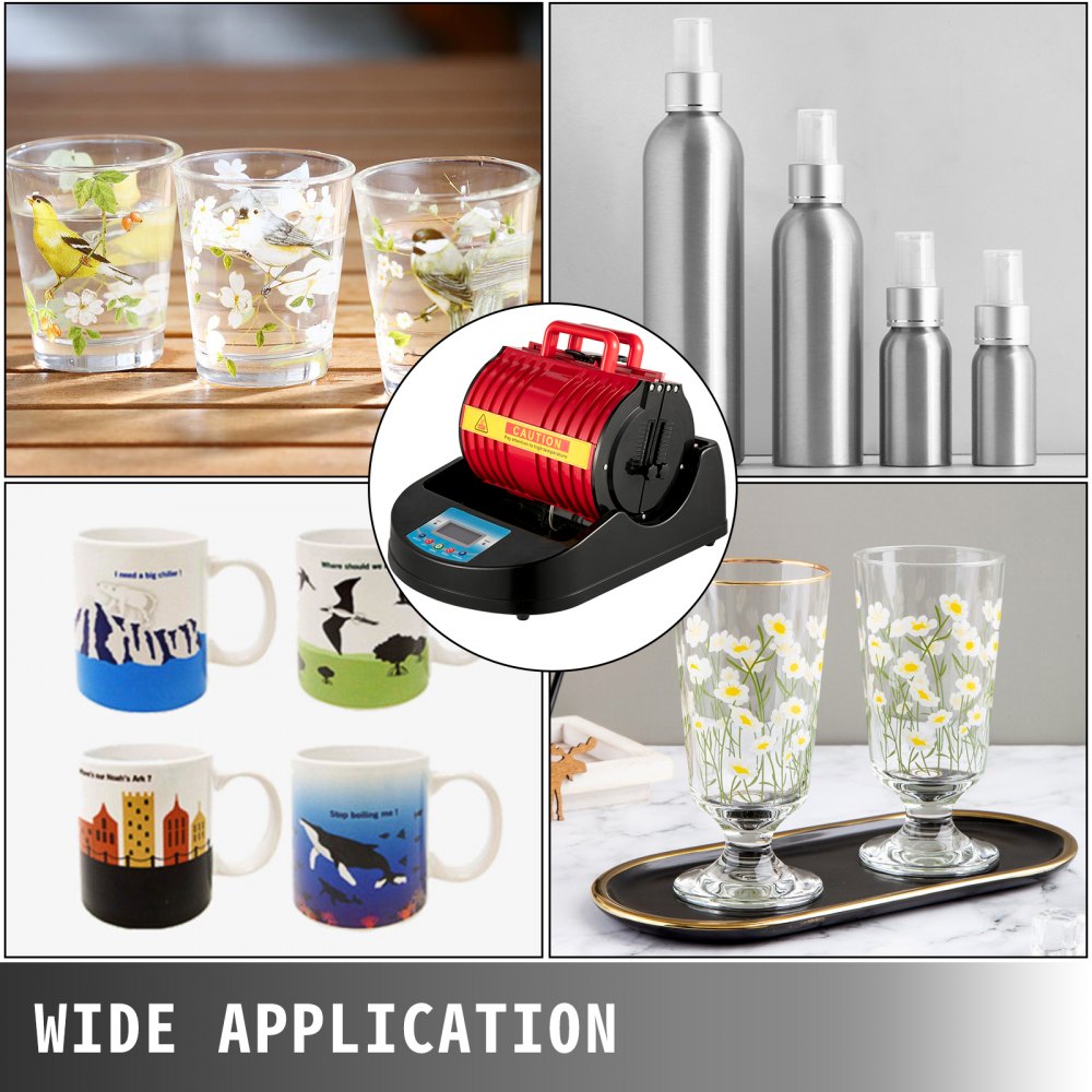 010480997205 - VEVOR 1300W Mug Heat Press with Ceramic Plate & Accessories