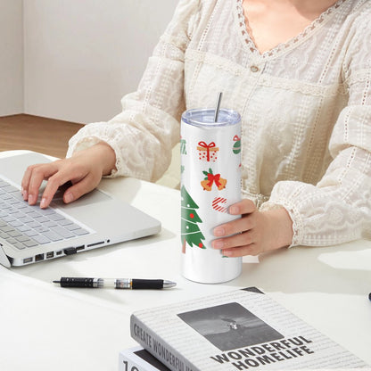 HH-30OZ08 - 30 oz Food-Grade Stainless Steel Tumblers with Lid and Straw