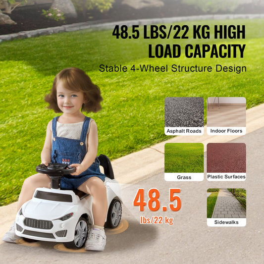 QX-3397-1-W - VEVOR 25.98" Ride-On Push Car for Toddlers