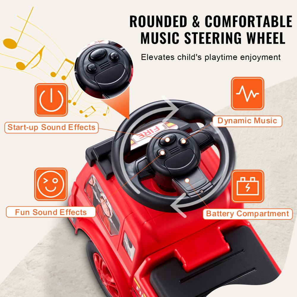 QX-5503-1 - Vibrant Red Push Car for Toddlers 20.67 x 8.85 x 14.57 in
