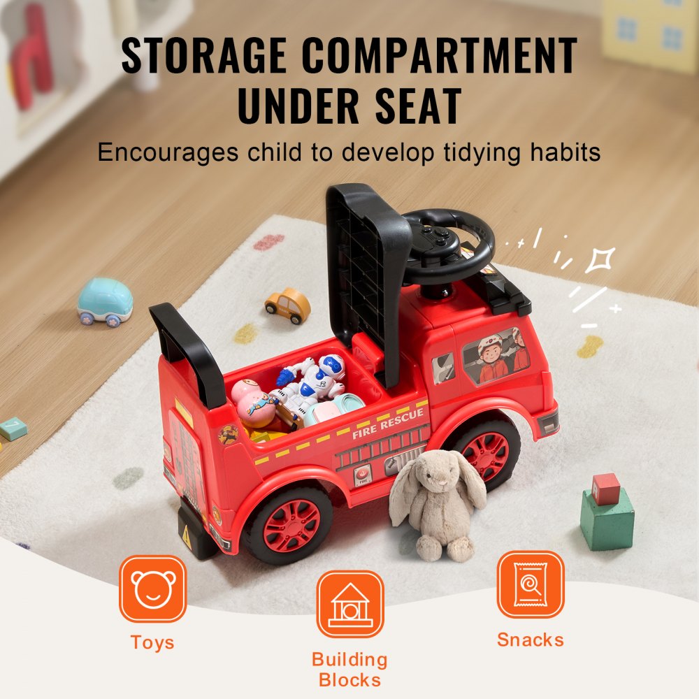 QX-5503-1 - Vibrant Red Push Car for Toddlers 20.67 x 8.85 x 14.57 in