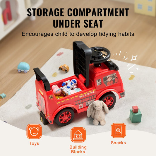 QX-5503-1 - Vibrant Red Push Car for Toddlers 20.67 x 8.85 x 14.57 in