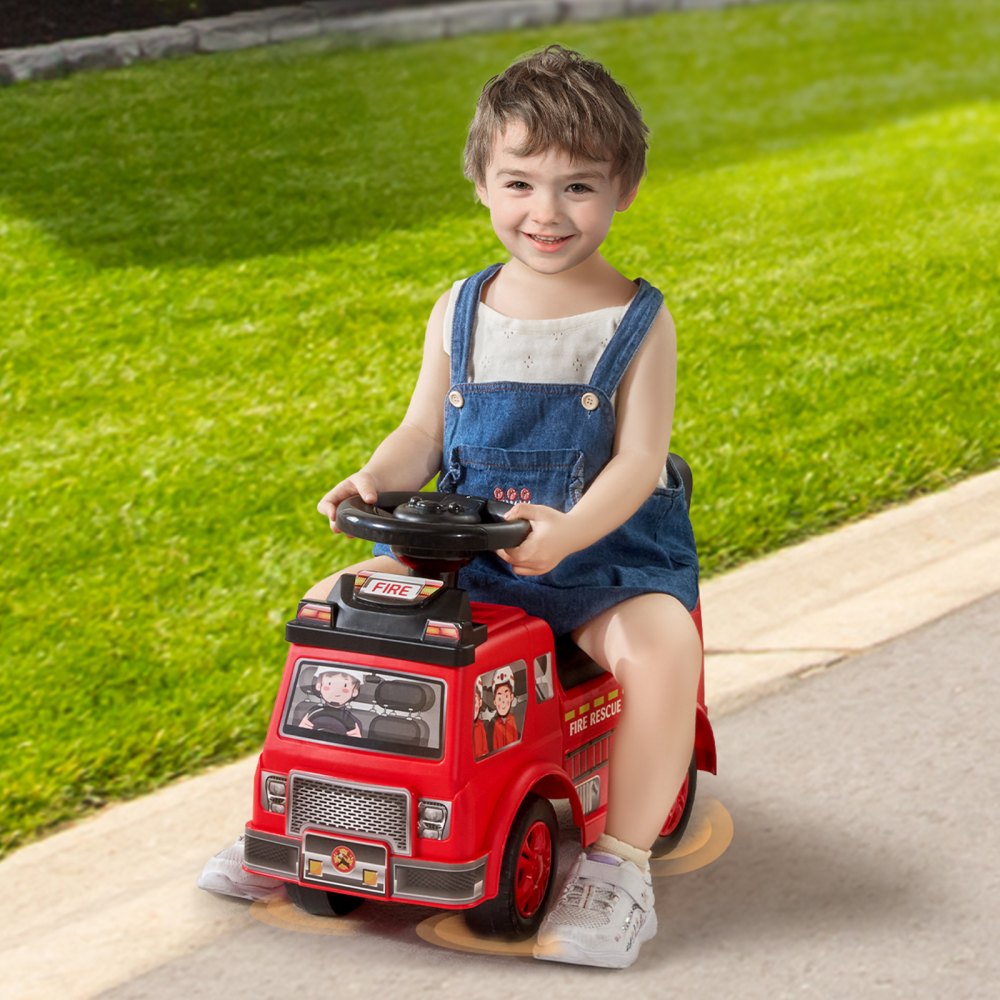 QX-5503-1 - Vibrant Red Push Car for Toddlers 20.67 x 8.85 x 14.57 in