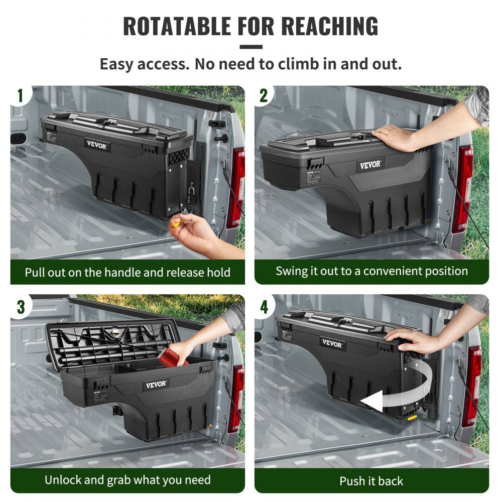 010588126181 - VEVOR Truck Bed Toolbox for 2015-2021 F150, Space-Saving Design