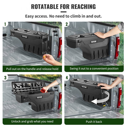 010588126181 - VEVOR Truck Bed Toolbox for 2015-2021 F150, Space-Saving Design