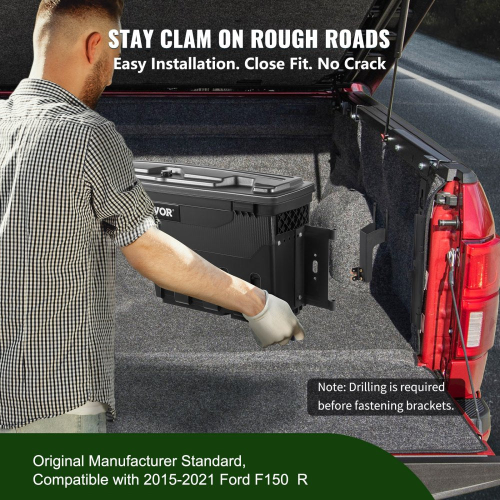 010588126181 - VEVOR Truck Bed Toolbox for 2015-2021 F150, Space-Saving Design