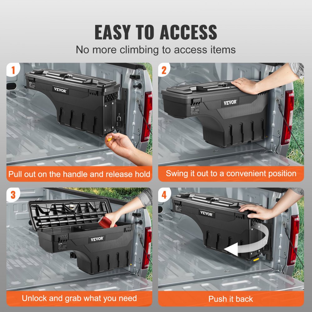010731220504 - Waterproof Lockable Wheel Well Toolbox for Ford F-150