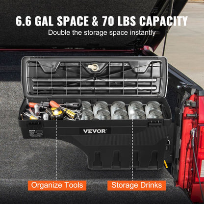 010731220504 - Waterproof Lockable Wheel Well Toolbox for Ford F-150