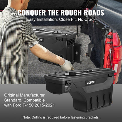 010731220504 - Waterproof Lockable Wheel Well Toolbox for Ford F-150
