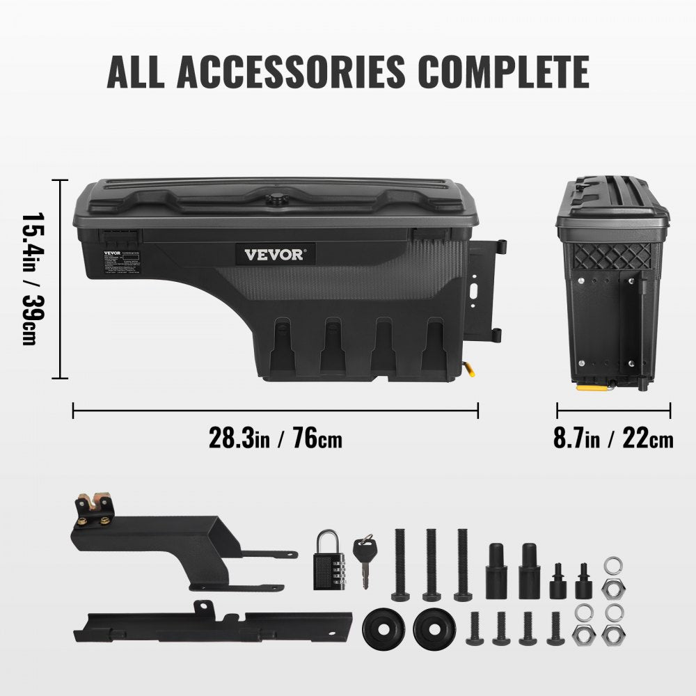 010731220504 - Waterproof Lockable Wheel Well Toolbox for Ford F-150