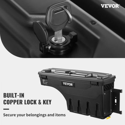 010569710705 - Durable 6.6 Gal Truck Bed Toolbox, Lockable & Waterproof