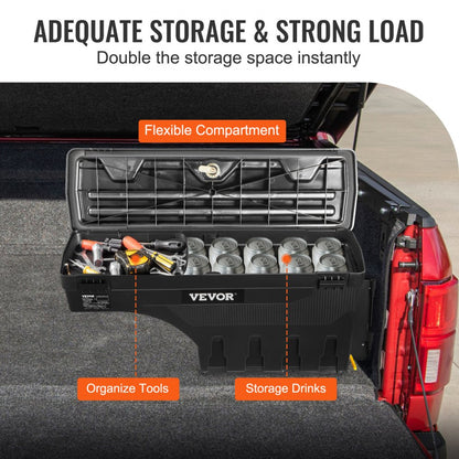 010569710705 - Durable 6.6 Gal Truck Bed Toolbox, Lockable & Waterproof