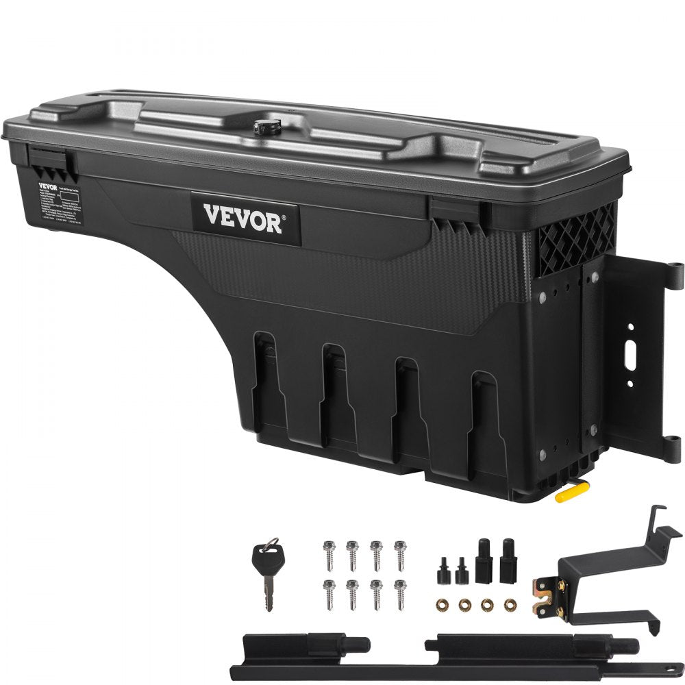 010569710705 - Durable 6.6 Gal Truck Bed Toolbox, Lockable & Waterproof