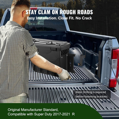 010777642348 - VEVOR Spacious Wheel Well Toolbox for Trucks, Lockable & Waterproof