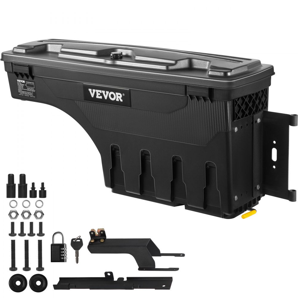 010132273356 - VEVOR Lockable Swing Case Toolbox, Waterproof 6.6 Gal Truck Storage