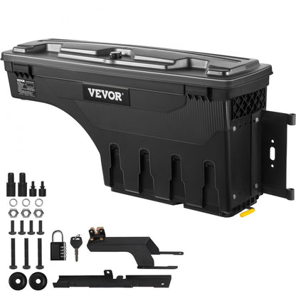 010132273356 - VEVOR Lockable Swing Case Toolbox, Waterproof 6.6 Gal Truck Storage