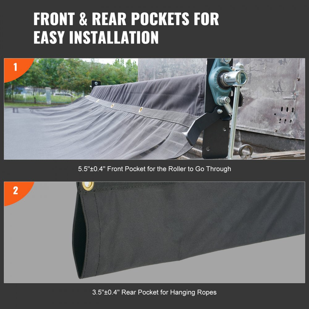 7x14 ft - Heavy-Duty Mesh Tarp for Dump Trucks, Reinforced Design
