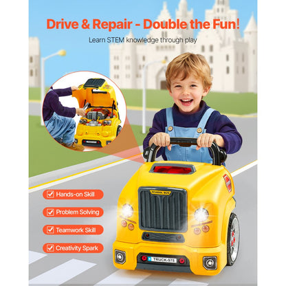 D001-1 - Kids' 60-Piece Engine Repair Set with Electric Screwdriver