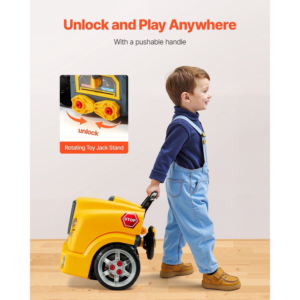 D001-1 - Kids' 60-Piece Engine Repair Set with Electric Screwdriver