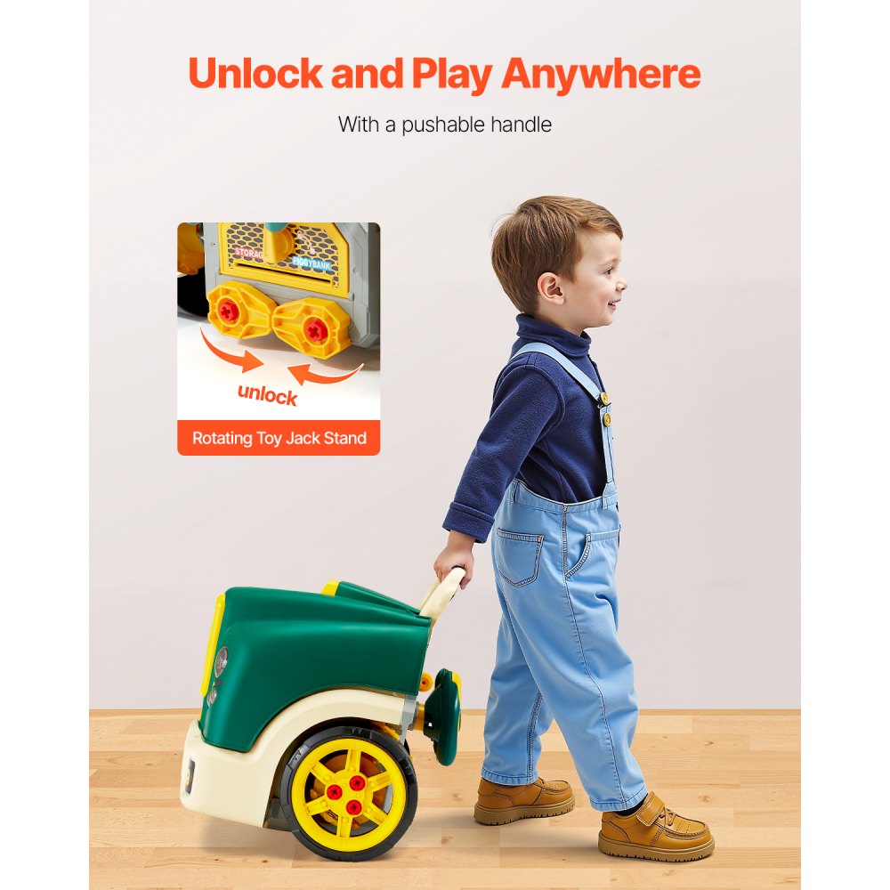 D001-3 - VEVOR Kids Mechanic Engine Play Set with Tools & Lights