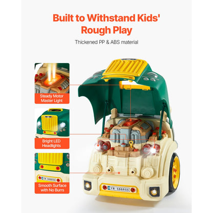 D001-3 - VEVOR Kids Mechanic Engine Play Set with Tools & Lights