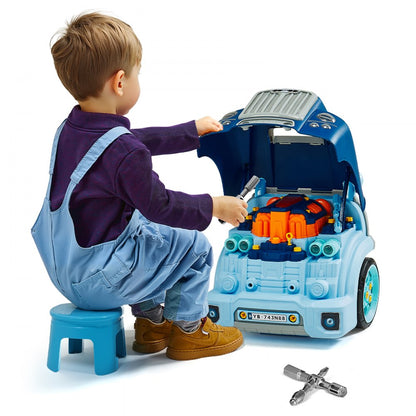 D001-4 - Interactive Engine Repair Toy for Kids with Tools & Sounds