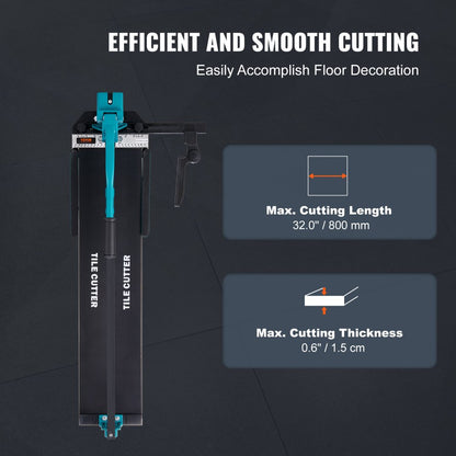 8102E-8L/32" - VEVOR 32" Manual Tile Cutter with Tungsten Carbide Wheel
