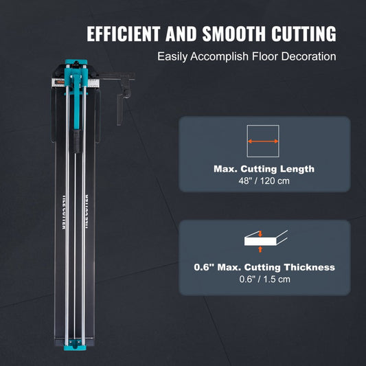 8106C-8L/48" - Professional 48" Manual Tile Cutter with Infrared Guide