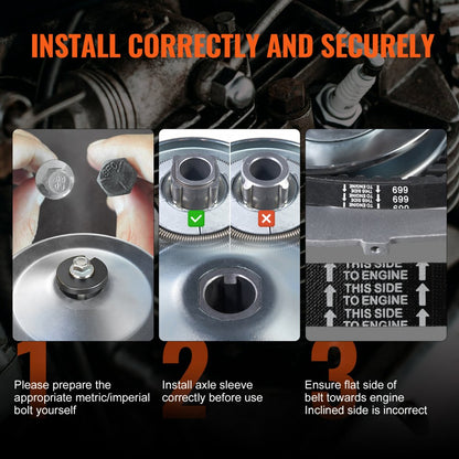 MC30K75D10T - Durable Steel Drive Clutch Kit with 3" & 5/8" Wheel Diameters