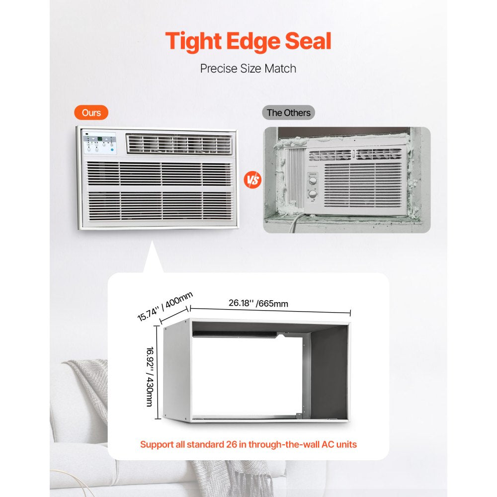 DWS-26 - 26" Galvanized Steel AC Wall Sleeve for Standard Units
