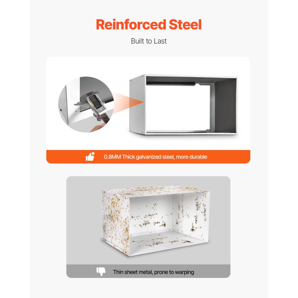 DWS-26 - 26" Galvanized Steel AC Wall Sleeve for Standard Units