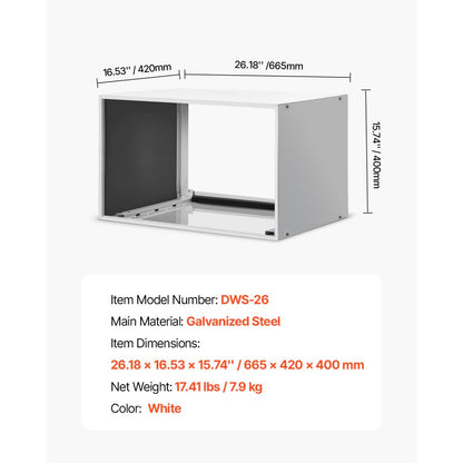 DWS-26 - 26" Galvanized Steel AC Wall Sleeve for Standard Units