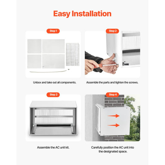 DWS-26G - Durable 26" Galvanized Steel AC Wall Sleeve
