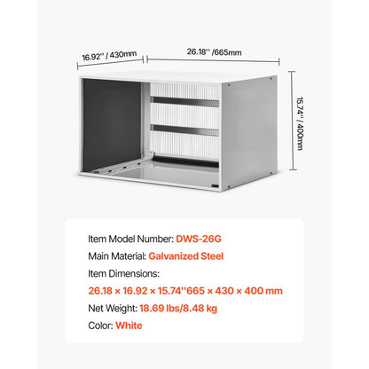 DWS-26G - Durable 26" Galvanized Steel AC Wall Sleeve