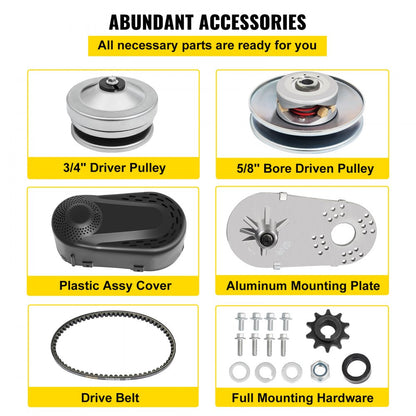 VV-TC-10 - High-Performance Go-Kart Torque Converter Kit for 4-8 HP