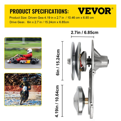 VV-TC-10 - High-Performance Go-Kart Torque Converter Kit for 4-8 HP