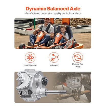 MC30RG10T12T - Durable Go-Kart Gearbox with Forward, Reverse & Neutral Modes